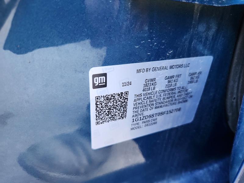 70275596 :رقم المزاد ، 1G1ZD5ST0SF152708 vin ، 2025 Chevrolet Malibu مزاد بيع