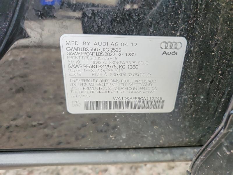 Продажа на аукционе авто 2012 Audi Q5, vin: WA1DKAFP6CA112249, номер лота: 71048676