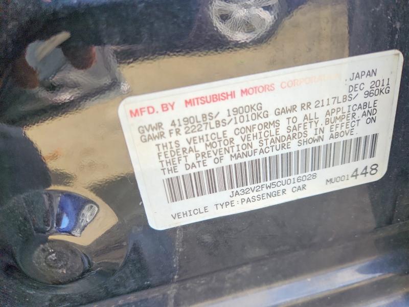 Aukcja sprzedaży 2012 Mitsubishi Lancer, vin: JA32V2FW5CU016028, numer aukcji: 70290986