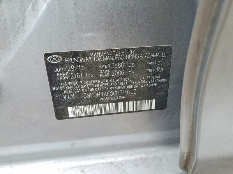 2016 Hyundai Elantra მანქანა იყიდება აუქციონზე, vin: 5NPDH4AE8GH719103, აუქციონის ნომერი: 71030066