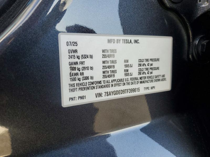 Продажа на аукционе авто 2026 Tesla Model Y, vin: 7SAYGDED9TF399615, номер лота: 67661756