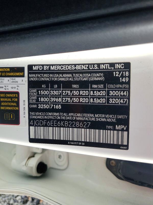 Продажа на аукционе авто 2019 Mercedes-benz Gls, vin: 4JGDF6EE6KB228627, номер лота: 69565086
