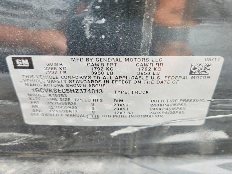 Продажа на аукционе авто 2017 Chevrolet Silverado, vin: 1GCVKSEC5HZ374013, номер лота: 69537556