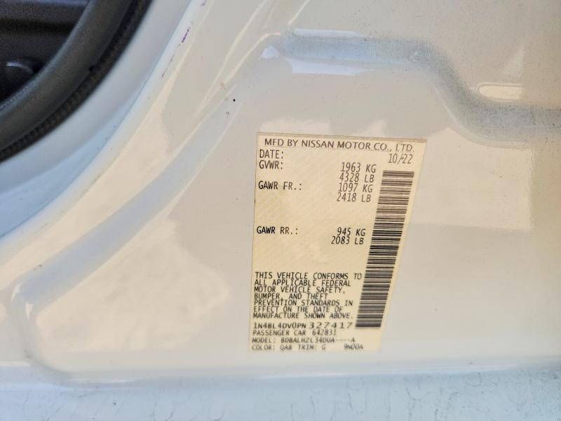 Aukcja sprzedaży 2023 Nissan Altima, vin: 1N4BL4DV0PN327417, numer aukcji: 69305976