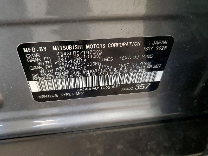 Продажа на аукционе авто 2026 Mitsubishi Outlander Max, vin: JA4ARUAU1TU028951, номер лота: 70434816