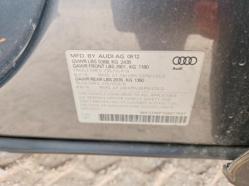 Aukcja sprzedaży 2013 Audi Q5, vin: WA1LFAFP1DA017597, numer aukcji: 70293396