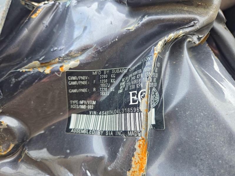 Aukcja sprzedaży 2020 Subaru Outback, vin: 4S4BTHJD4L3185961, numer aukcji: 67277526