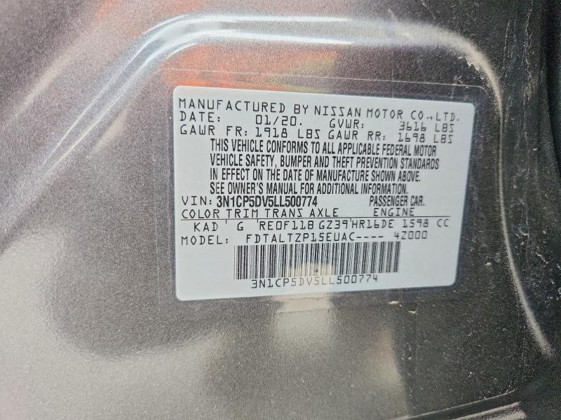 Продаж на аукціоні авто 2020 Nissan Kicks, vin: 3N1CP5DV5LL500774, номер лоту: 70221566