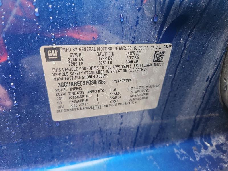 Продажа на аукционе авто 2015 Chevrolet Silverado, vin: 3GCUKRECXFG308686, номер лота: 67105146