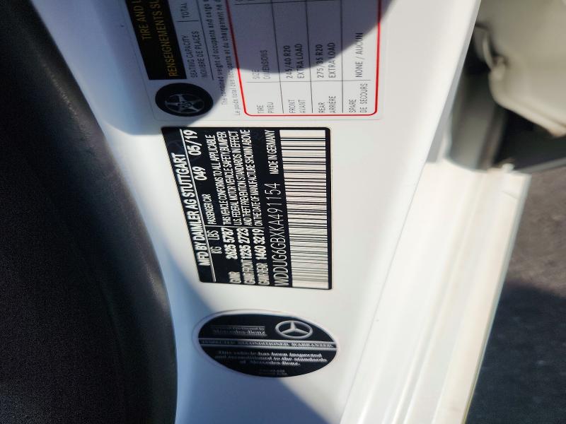 69612876 :رقم المزاد ، WDDUG6GBXKA491154 vin ، 2019 Mercedes-benz S مزاد بيع