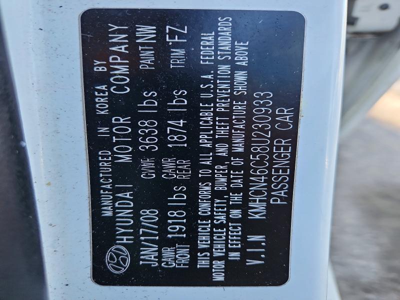 69877846 :رقم المزاد ، KMHCN46C58U230933 vin ، 2008 Hyundai Accent مزاد بيع