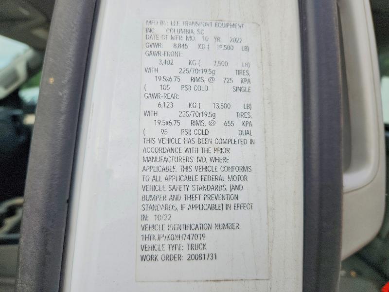 Aukcja sprzedaży 2022 Chevrolet Silverado Medium Duty, vin: 1HTKJPVK0NH747019, numer aukcji: 69351926
