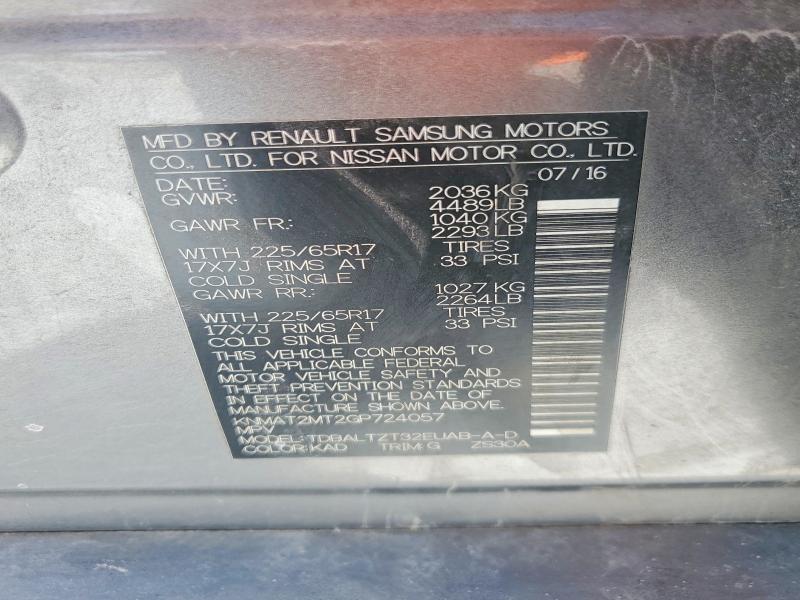 Auction sale of the 2016 Nissan Rogue, vin: KNMAT2MT2GP724057, lot number: 67254046