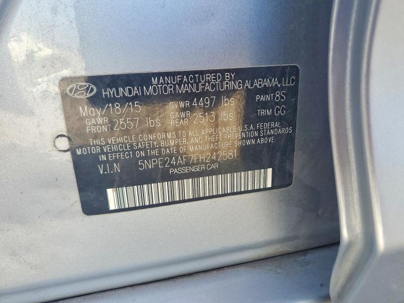 Aukcja sprzedaży 2015 Hyundai Sonata, vin: 5NPE24AF7FH242581, numer aukcji: 69388066