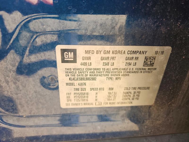 Продажа на аукционе авто 2020 Buick Encore, vin: KL4CJESB9LB052882, номер лота: 69798296