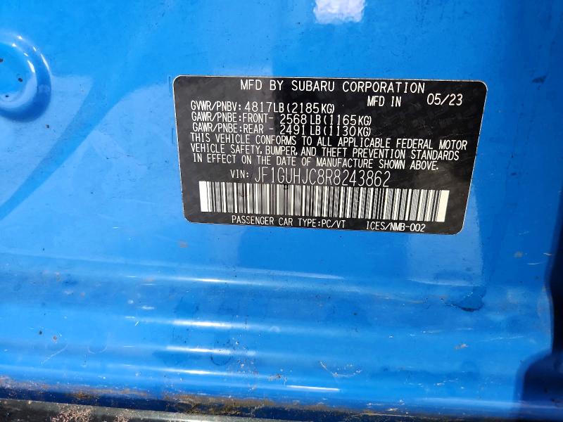 Продажа на аукционе авто 2024 Subaru Impreza, vin: JF1GUHJC8R8243862, номер лота: 70664116