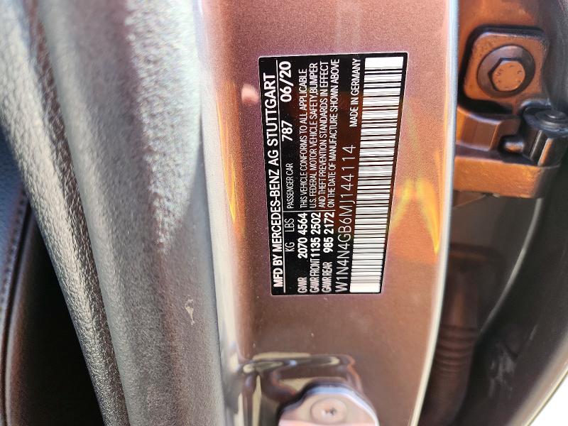 2021 Mercedes-benz Gla მანქანა იყიდება აუქციონზე, vin: W1N4N4GB6MJ144114, აუქციონის ნომერი: 69808826