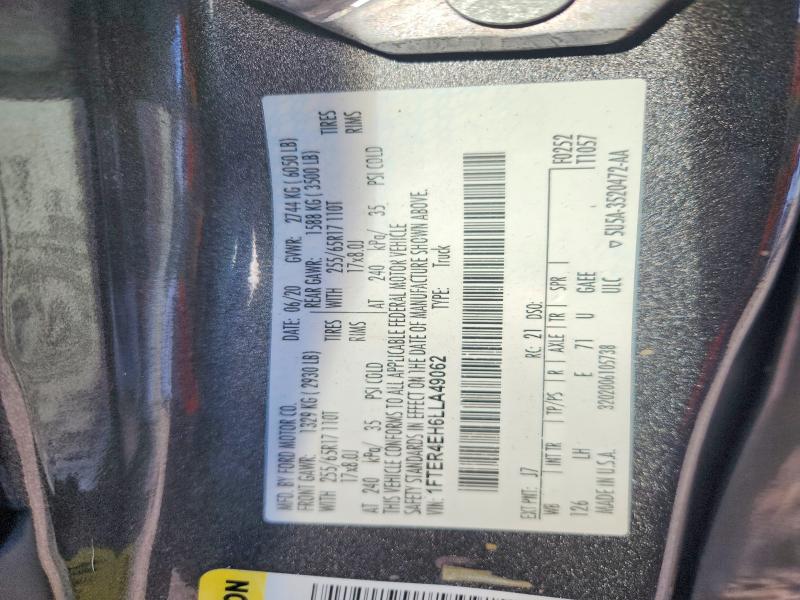 Продаж на аукціоні авто 2020 Ford Ranger, vin: 1FTER4EH6LLA49062, номер лоту: 69454636