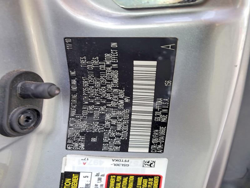 Aukcja sprzedaży 2011 Toyota Sienna, vin: 5TDZK3DC7BS100765, numer aukcji: 69952166