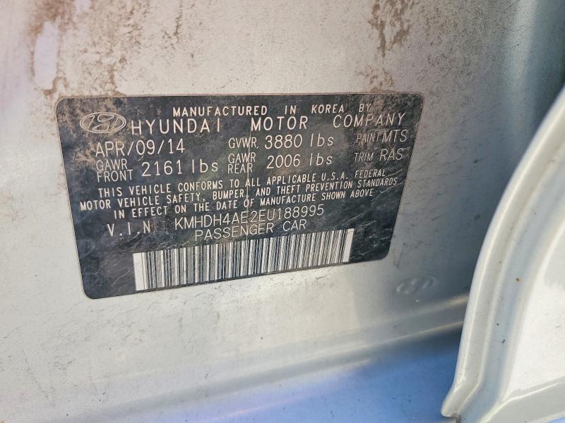 Aukcja sprzedaży 2014 Hyundai Elantra, vin: KMHDH4AE2EU188995, numer aukcji: 69238636