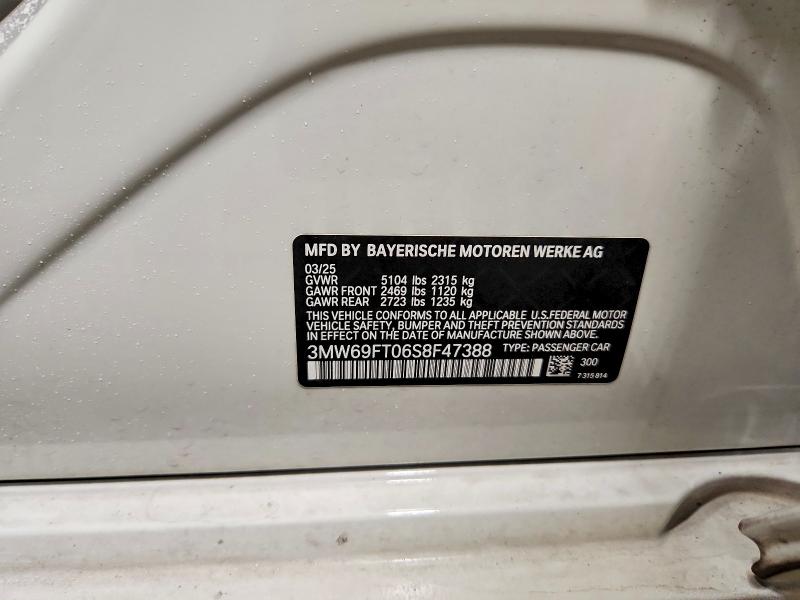 Продажа на аукционе авто 2025 Bmw M340xi, vin: 3MW69FT06S8F47388, номер лота: 69098366