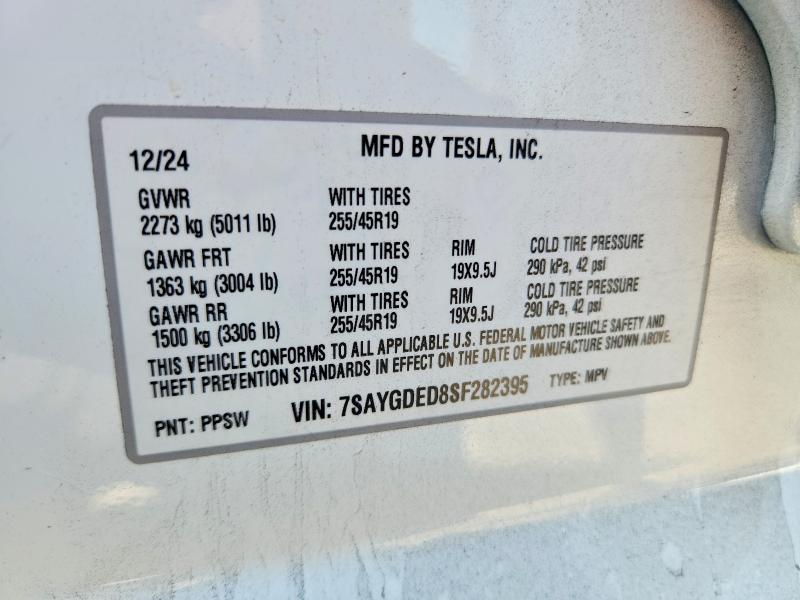 Aukcja sprzedaży 2025 Tesla Model Y, vin: 7SAYGDED8SF282395, numer aukcji: 68408086