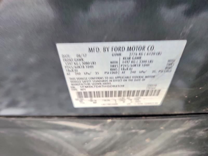 Продаж на аукціоні авто 2017 Ford Explorer, vin: 1FM5K7D87HGD82339, номер лоту: 70335716