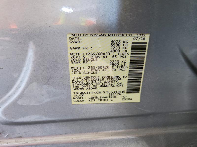 Продажа на аукционе авто 2016 Nissan Titan Xd, vin: 1N6BA1F4XGN515846, номер лота: 68790096