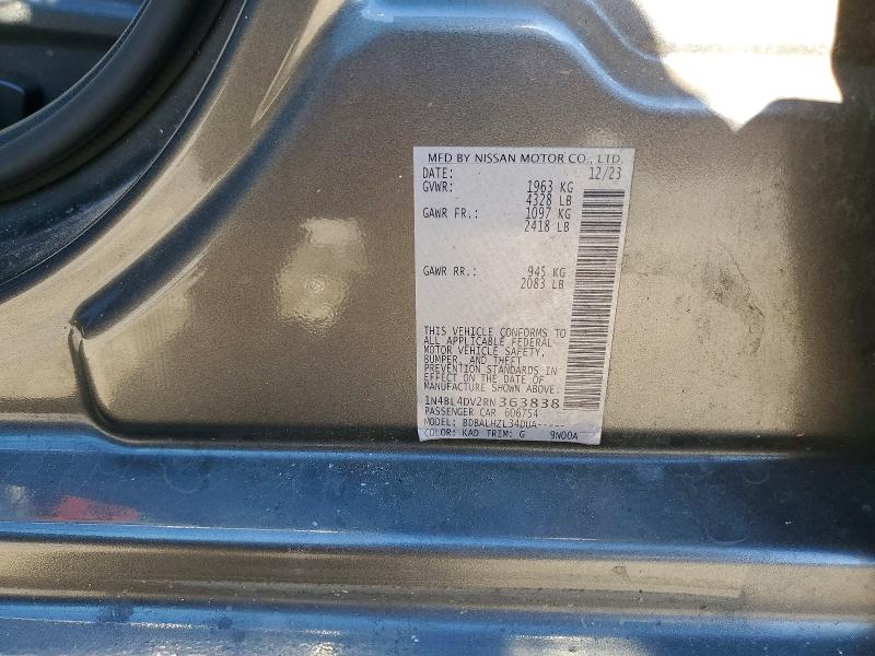Продажа на аукционе авто 2024 Nissan Altima, vin: 1N4BL4DV2RN363838, номер лота: 66840226