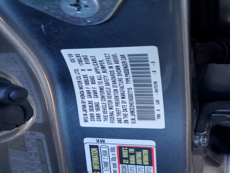 70480916 :رقم المزاد ، JHMZE2H57AS007715 vin ، 2010 Honda Insight مزاد بيع