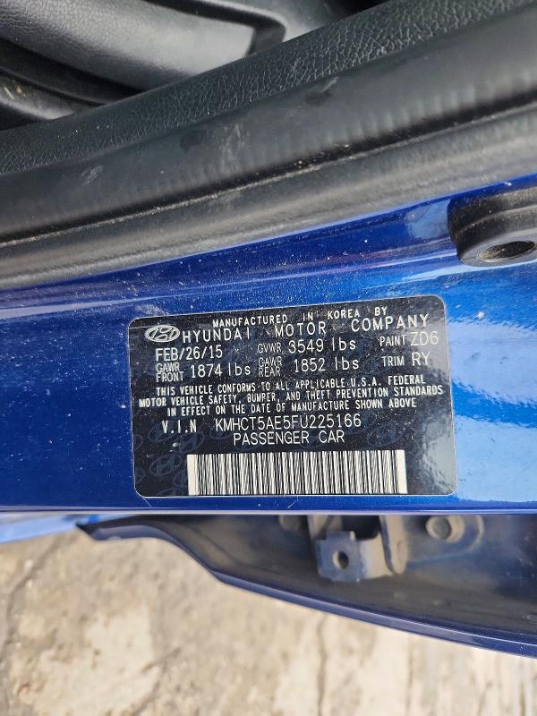 68947166 :رقم المزاد ، KMHCT5AE5FU225166 vin ، 2015 Hyundai Accent مزاد بيع