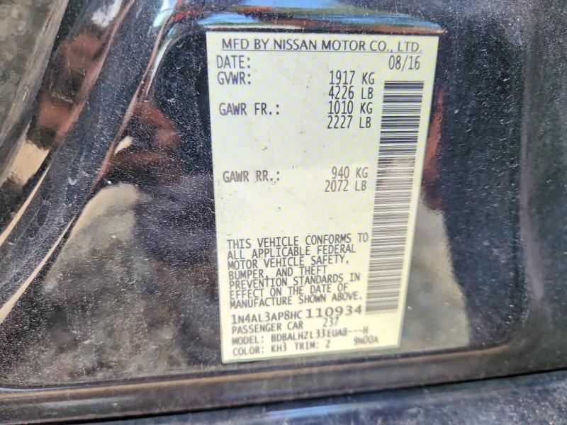 Aukcja sprzedaży 2017 Nissan Altima, vin: 1N4AL3AP8HC110934, numer aukcji: 69436796