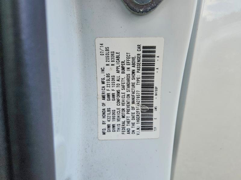 Aukcja sprzedaży 2014 Honda Accord, vin: 1HGCR2F50EA278577, numer aukcji: 66904866