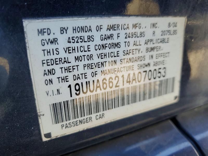 Продаж на аукціоні авто 2004 Acura Tl, vin: 19UUA66214A070053, номер лоту: 67299556
