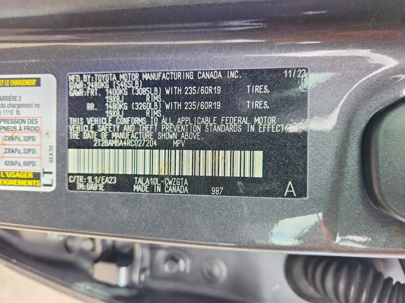2024 Lexus Rx 350 მანქანა იყიდება აუქციონზე, vin: 2T2BAMBA4RC027204, აუქციონის ნომერი: 68710426