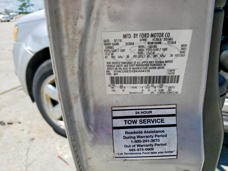 2011 Ford Escape მანქანა იყიდება აუქციონზე, vin: 1FMCU0EG1BKA04312, აუქციონის ნომერი: 67349316
