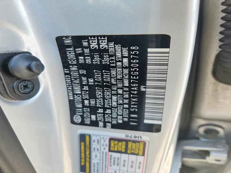 Aukcja sprzedaży 2014 Kia Sorento, vin: 5XYKT4A67EG506758, numer aukcji: 67451616