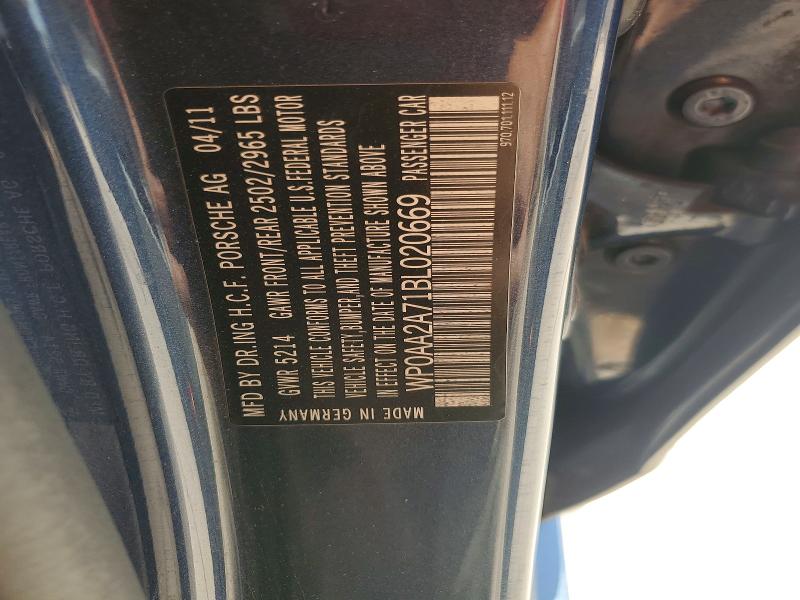 69004626 :رقم المزاد ، WP0AA2A71BL020669 vin ، 2011 Porsche Panamera مزاد بيع