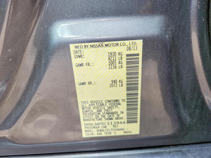 67609686 :رقم المزاد ، 1N4AL3AP7EC113948 vin ، 2014 Nissan Altima مزاد بيع