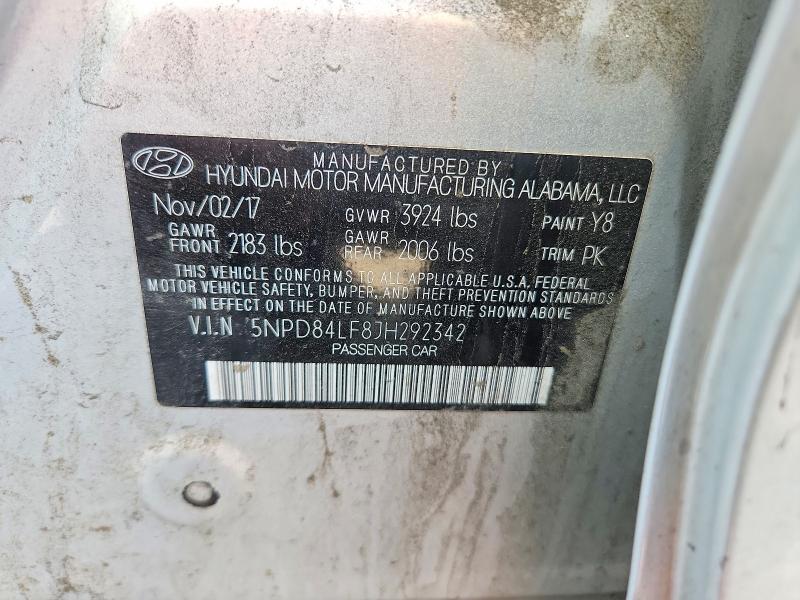 Aukcja sprzedaży 2018 Hyundai Elantra, vin: 5NPD84LF8JH292342, numer aukcji: 69764466