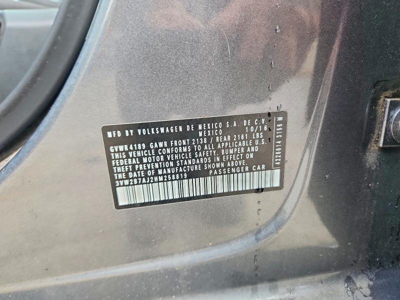 Aukcja sprzedaży 2017 Volkswagen Jetta, vin: 3VW2B7AJ2HM258819, numer aukcji: 69742696