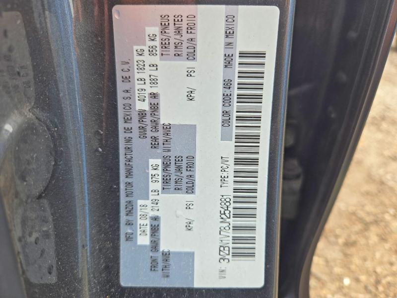 66651486 :رقم المزاد ، 3MZBN1V78JM254881 vin ، 2018 Mazda 3 مزاد بيع