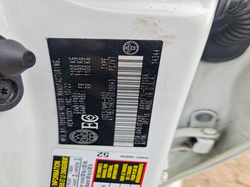 2023 Toyota Camry მანქანა იყიდება აუქციონზე, vin: 4T1B21HK5PU019043, აუქციონის ნომერი: 69562826