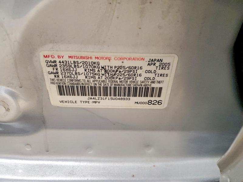 Продажа на аукционе авто 2005 Mitsubishi Outlander, vin: JA4LZ31F15U048933, номер лота: 68711376