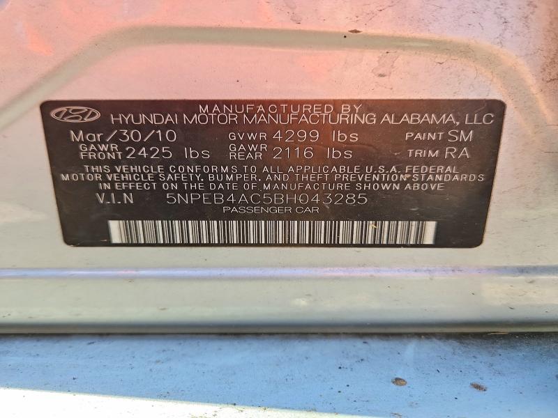 Aukcja sprzedaży 2011 Hyundai Sonata, vin: 5NPEB4AC5BH043285, numer aukcji: 68670346