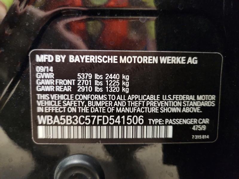 Aukcja sprzedaży 2015 Bmw 535, vin: WBA5B3C57FD541506, numer aukcji: 70416056