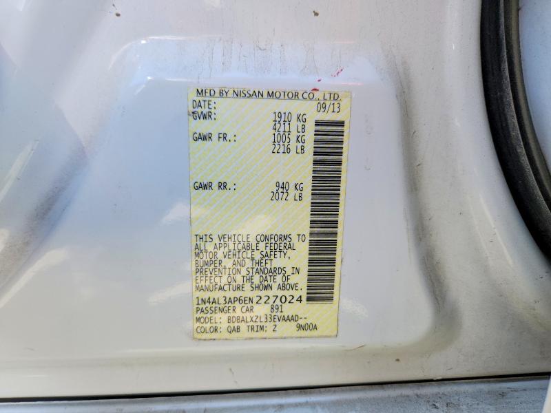 69038276 :رقم المزاد ، 1N4AL3AP6EN227024 vin ، 2014 Nissan Altima مزاد بيع