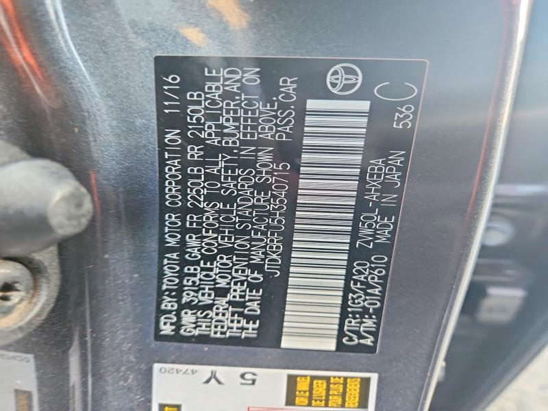 Aukcja sprzedaży 2017 Toyota Prius, vin: JTDKBRFU5H3540715, numer aukcji: 69448626