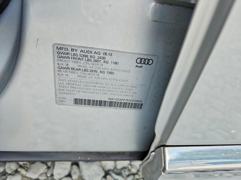 Aukcja sprzedaży 2014 Audi Q5, vin: WA1CFAFP7EA003849, numer aukcji: 68517406