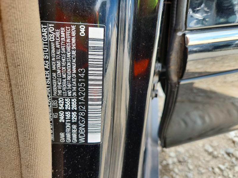 Aukcja sprzedaży 2001 Mercedes-benz S, vin: WDBNG78J21A205143, numer aukcji: 67847786